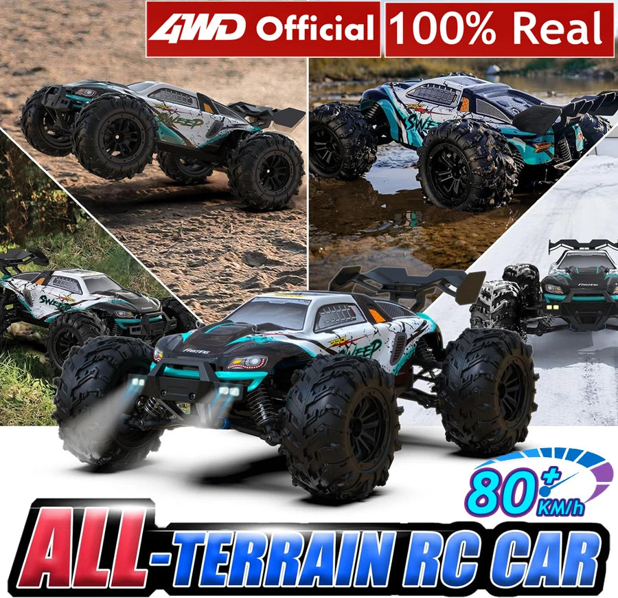 Coche Todoterreno RC 4WD sin Escobillas, Alta Velocidad 50-80 KM/H