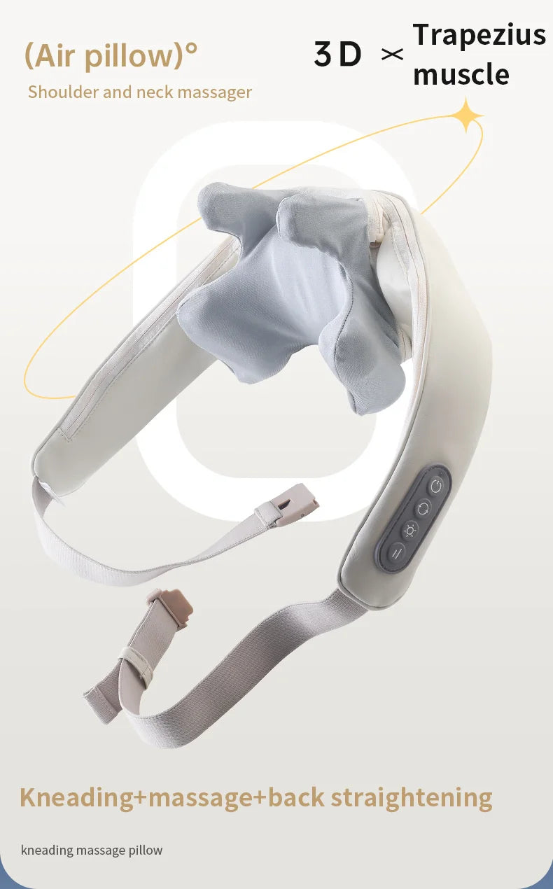 Masajeador Inalámbrico de Cuello y Hombros 26W con Motor