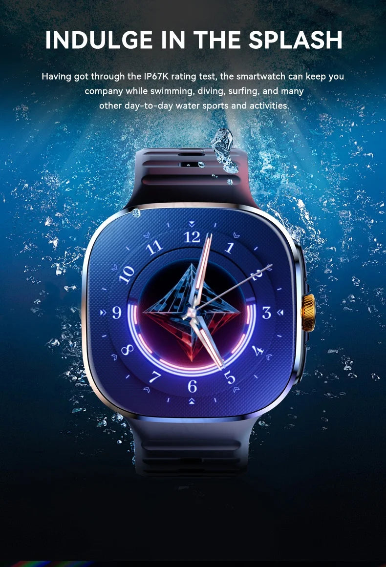 Reloj inteligente M99 Original con pantalla Amoled de 2,4 pulgadas, tarjeta Sim 4G/5G, GPS, WIFI 190 °   Reloj inteligente Android 10.0 con juego de cámara giratoria