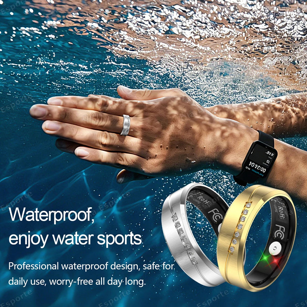 Anillo Inteligente Monitor Cardíaco y Oxígeno IP68