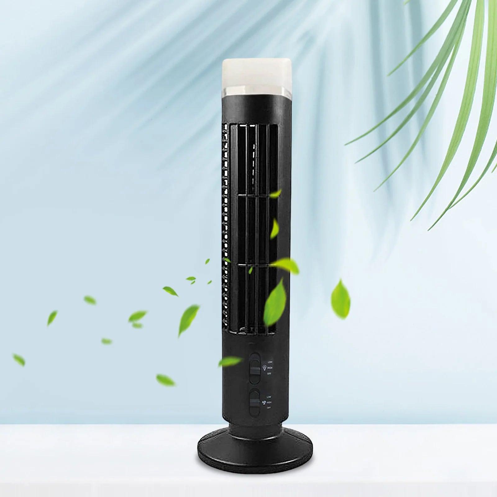 Ventilador de Torre Mini Sin Aspas con Luz y Alimentación USB