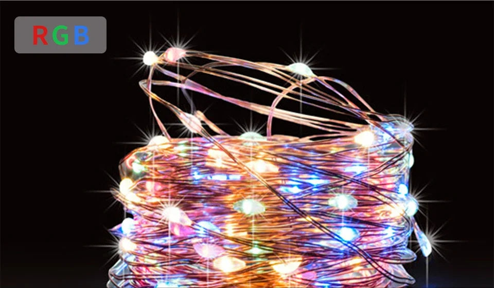 Guirnalda de Luces Solares 1000 LED para Jardín y Fiestas