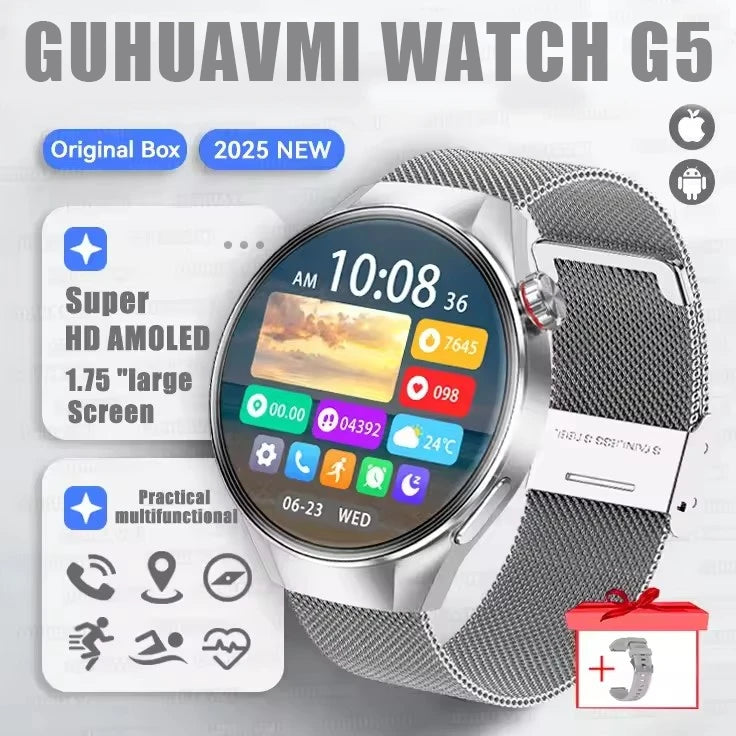 Reloj Inteligente G5 Plus con Pantalla AMOLED, GPS y Llamadas Bluetooth