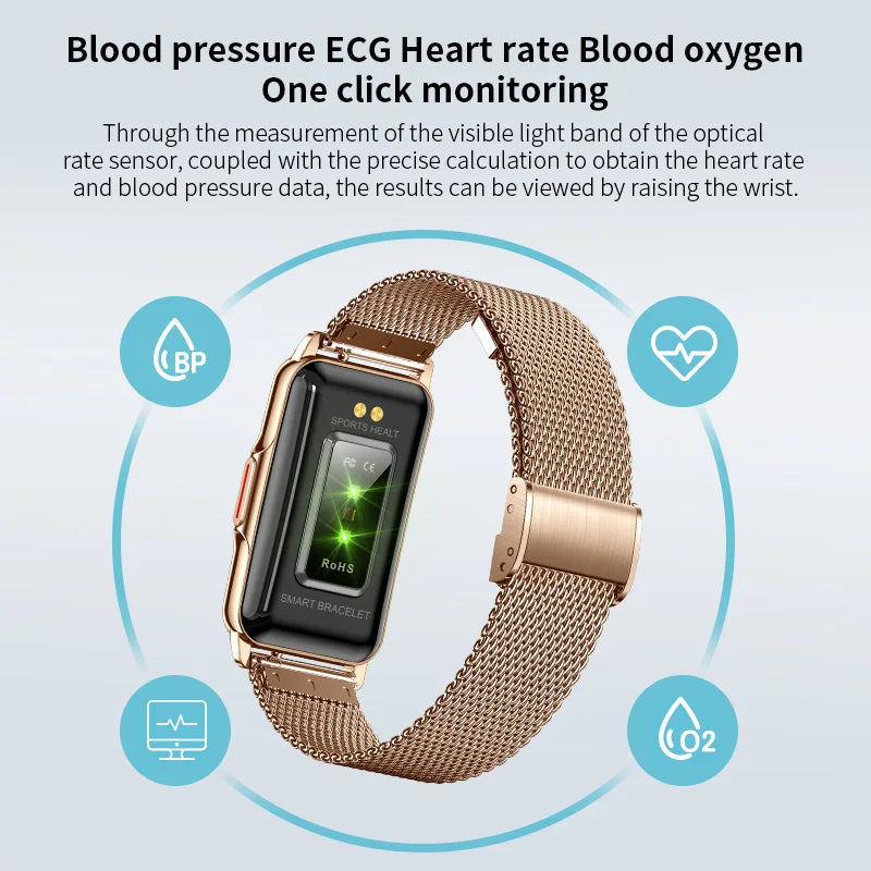 Smartwatch deportivo con frecuencia cardíaca 1,47" para mujer y hombre
