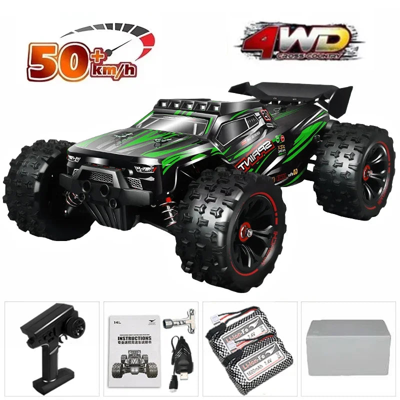 Coche teledirigido 1:16, 85 KM/H o 50 KM/H, 4WD, con Control remoto LED, camión Monster 4x4 de deriva de alta velocidad para niños vs Wltoys 124017   Juguetes
