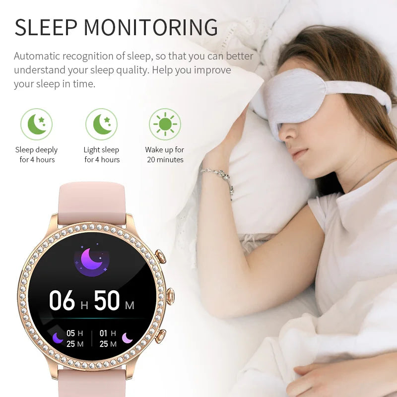 Reloj Inteligente para Mujer con Monitor Cardíaco Bluetooth