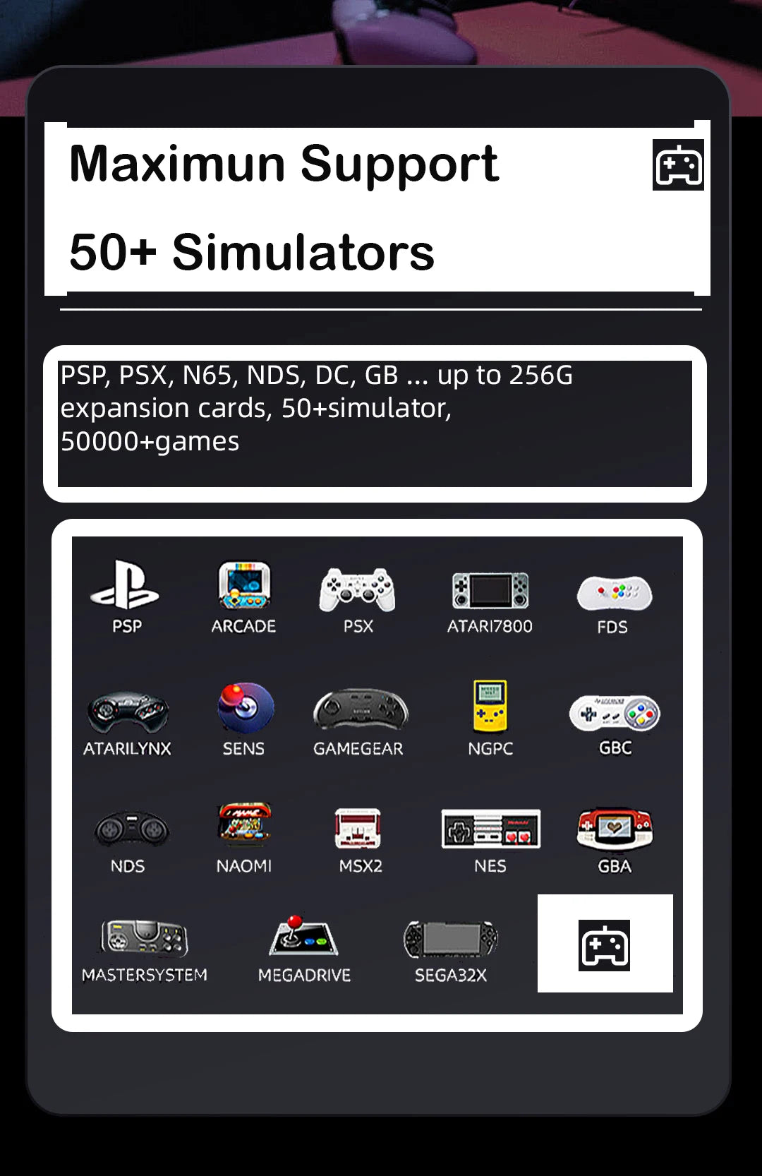 GD30 Game Stick 4K 64GB 20000 juegos sistema DX 2,4G inalámbrico Retro clásico consolas de videojuegos para PSP/PS1/NES