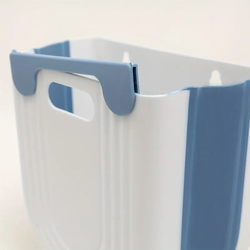 Cubo de basura colgante plegable para cocina, mueble de baño para el hogar, cubo de basura montado en la pared, accesorios de cocina