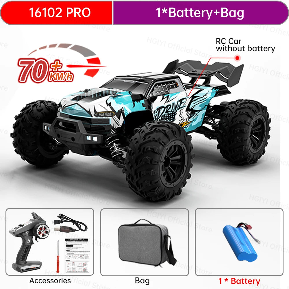 Teeggi 16101 /16102 PRO 1:16 70 KM/H carreras de deriva de alta velocidad SG116 MAX 4WD RC coche todoterreno monstruo camión juguetes para regalo de chico