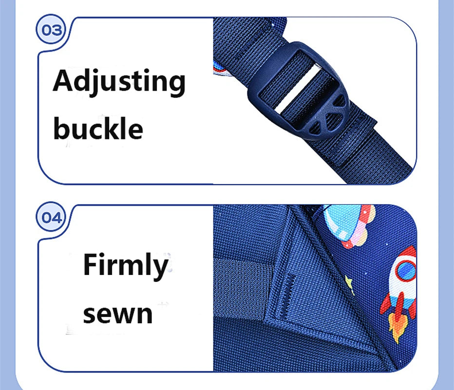 Bolso de hombro para niños, mochila para chico, astronauta estereoscópico 3D de dibujos animados, mochila escolar de ensueño para niño pequeño, escuela primaria impermeable