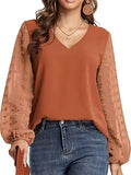 Blusa de Manga Larga Acampanada para Mujer