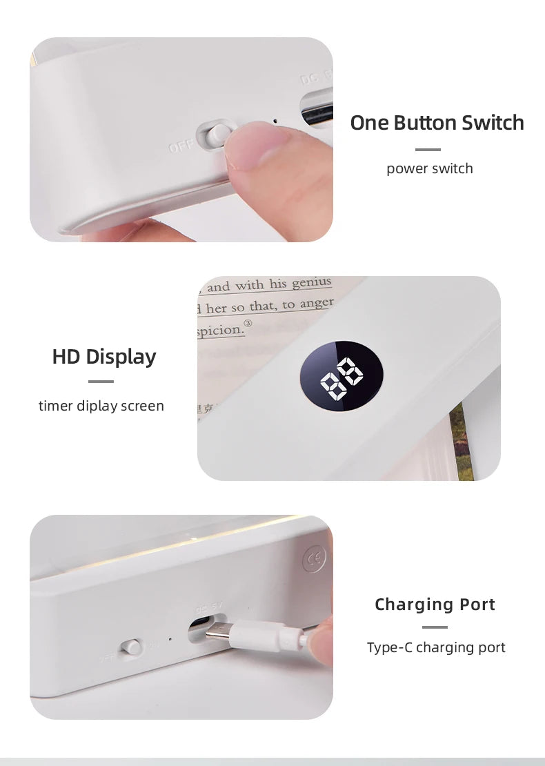 Luz de Lectura LED con Clip Ajustable Portátil