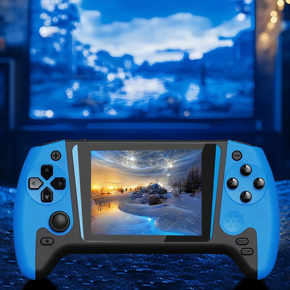 Consola de juegos con pantalla LCD de 3,5 pulgadas, 500 juegos integrados, consola de juegos portátil con conexión a TV, 1200mAh para niños y adultos, para un solo jugador