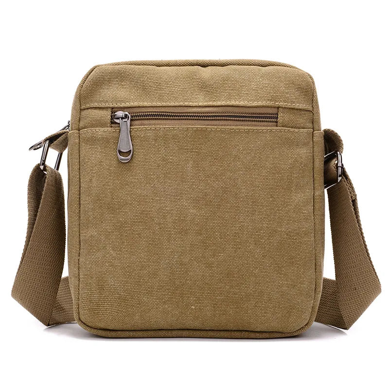 Bolso Cruzado de Lona Retro para Hombre - Casual para el Día a Día