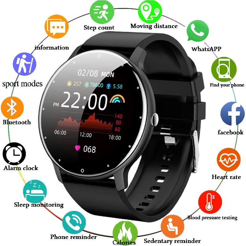 Reloj Inteligente Deportivo Impermeable con Monitor de Ritmo Cardíaco