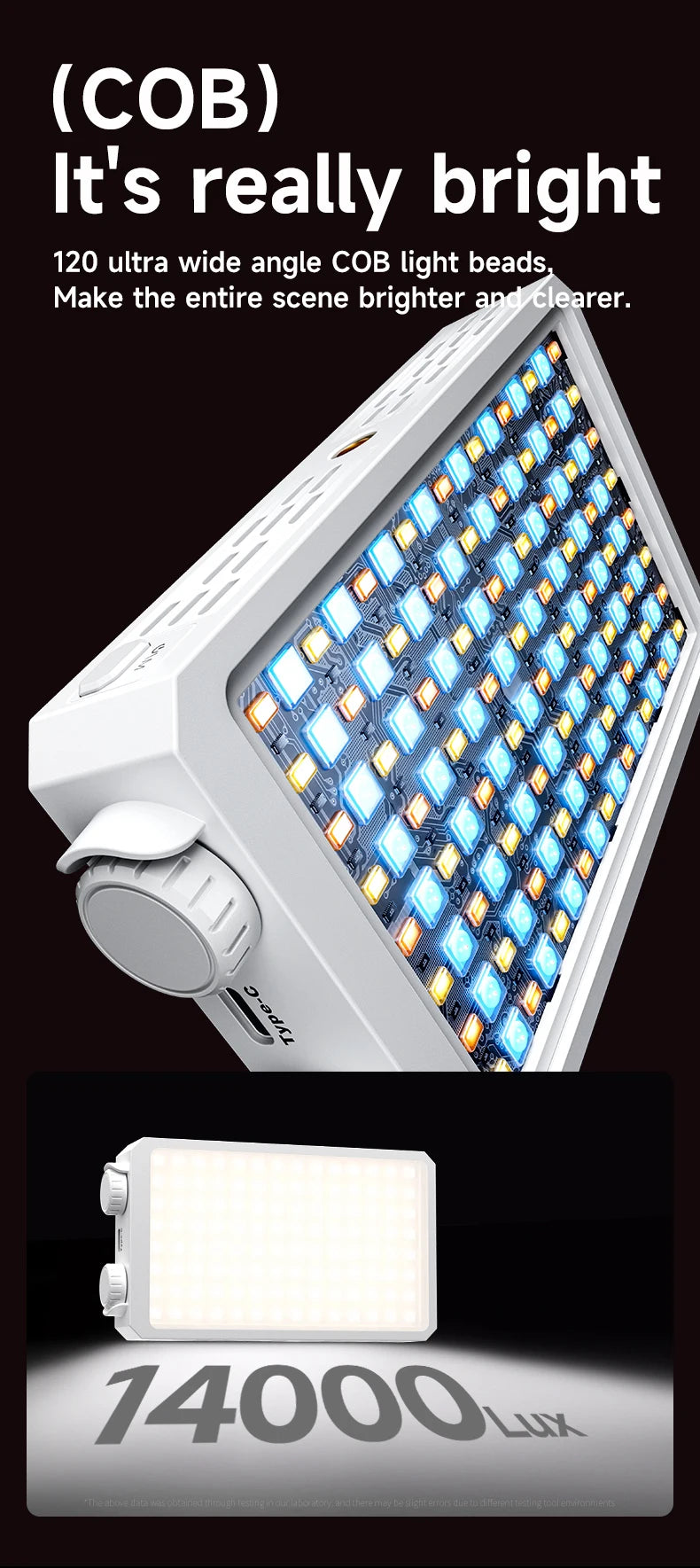 Luz de relleno de mano de 40W, luz portátil de bolsillo para Selfie, fotografía al aire libre, luz LED suave, luz de belleza con ventilador, luz superior para cámara