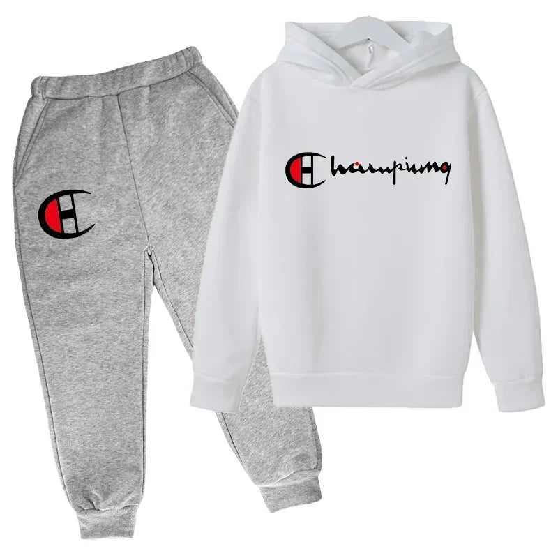 Conjunto buzo con capucha y pantalón deportivo para niños