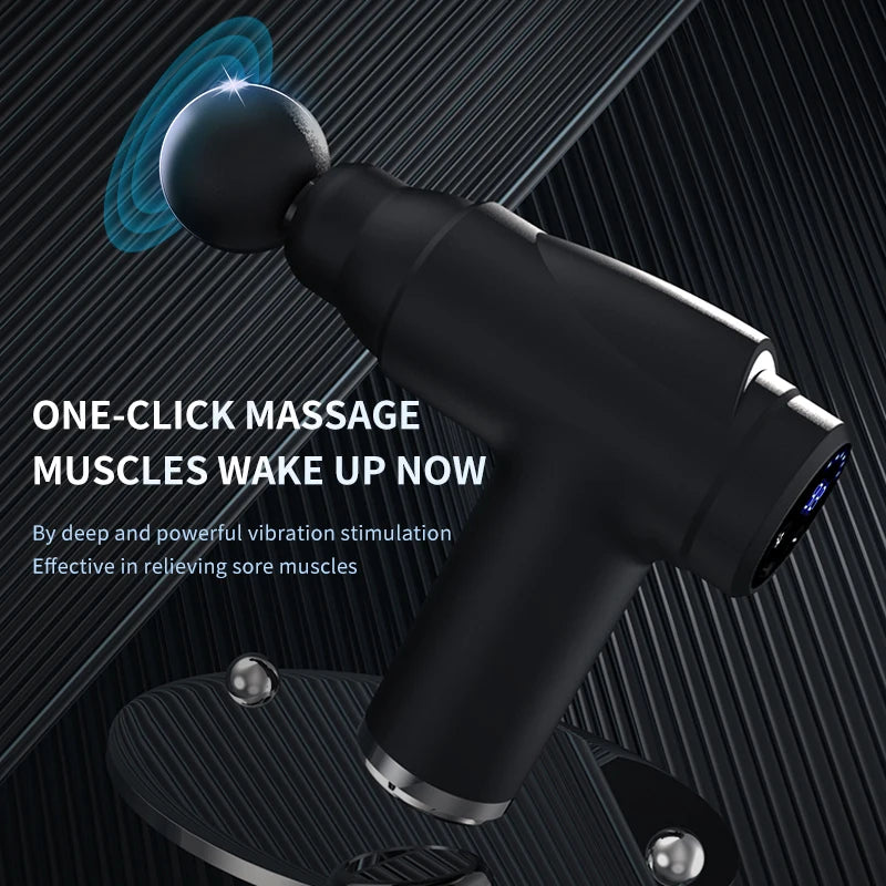 Pistola de masaje eléctrica, masajeador Facial de tejido profundo, 99 niveles, brazos, espalda, pierna, relajación muscular para cuerpo, espalda, brazo, deporte, Fitness