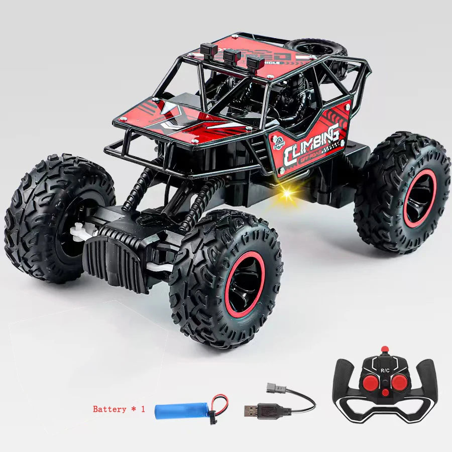 Coche RC 1:16 2WD con Luces LED, 20 KM/H, Todoterreno, Regalos para Niños