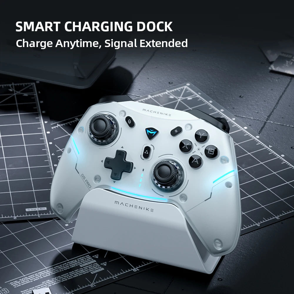 MACHENIKE-controlador de juegos G5Pro Max SE con base de carga, Joysticks de efecto Hall opcionales, activadores, luz RGB, inalámbrico