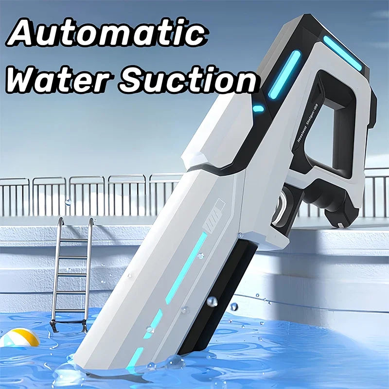 Pistolas de agua eléctricas para adultos, potentes chorros, succión automática de agua, juguete de playa al aire libre de verano para niños, regalo para niños