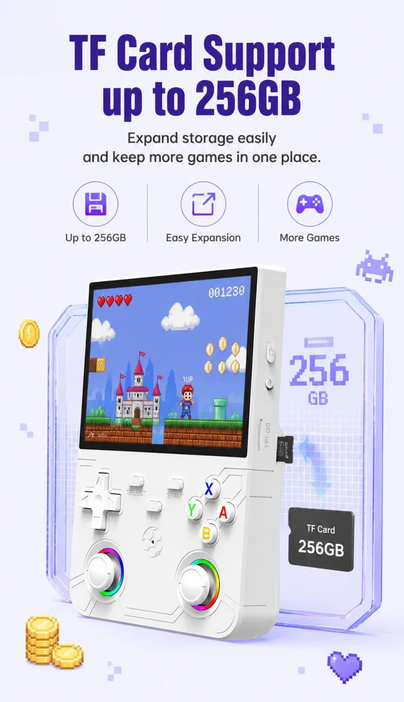 Consola de Juegos Retro Portátil R36 Ultra X con Pantalla IPS de 4.5 Pulgadas, 64GB/128GB, Consola de Juegos Portátil con Más de 20000 Juegos