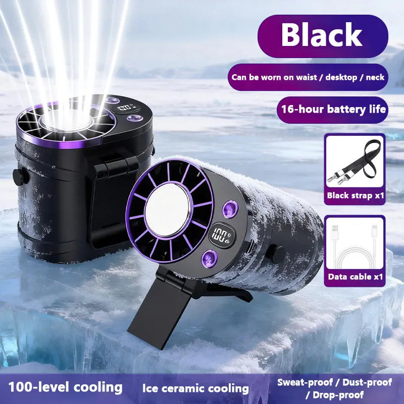 Ventilador de Cintura Portátil con Clip para Deportes y Viajes