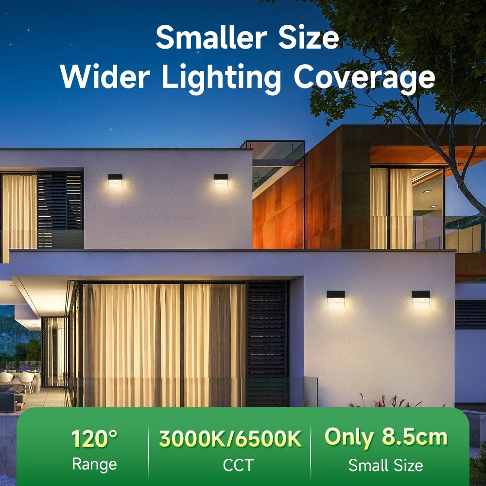 Lámpara Solar LED de Pared para Jardín - Impermeable con RGB