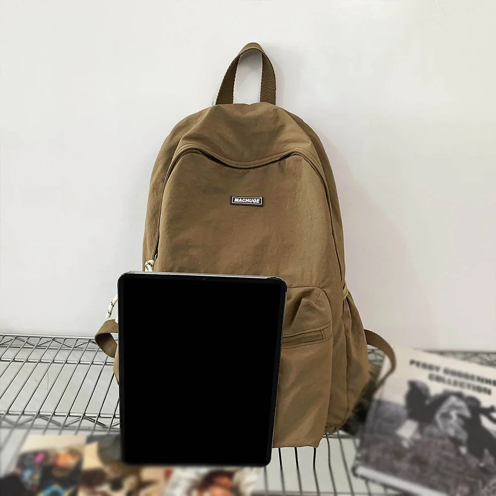 2025 nueva mochila plegable para mujer, mochila de gran capacidad, mochila de ordenador versión coreana Simple