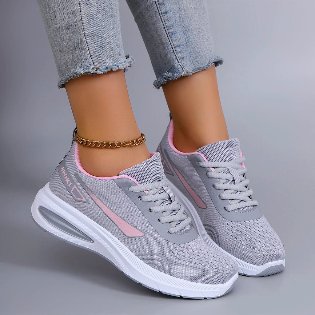 Nuevos zapatos deportivos de primavera para mujer, zapatos deportivos informales a la moda, transpirables, ligeros, antideslizantes, resistentes al desgaste, zapatos planos