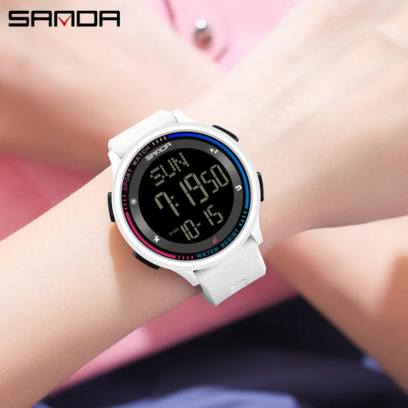 Reloj Digital SANDA 6158 para Niños y Adolescentes, Deportivo Impermeable