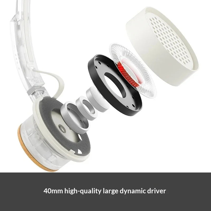 Auriculares Fiio Eh11 Retro Over-Ear Bluetooth con Controlador Dinámico Grande de 40 mm, Carcasa Mecánica, Auriculares con Audio de Alta Resolución Ldac