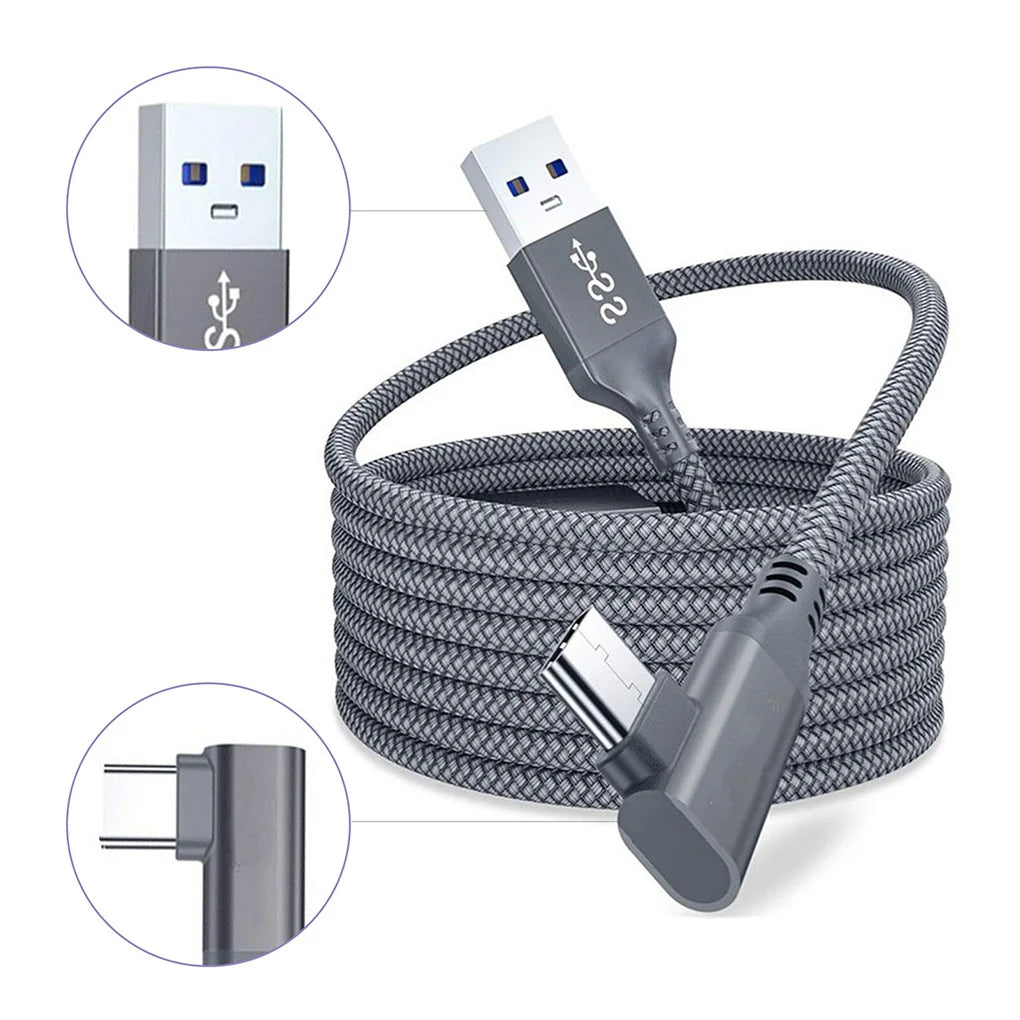 Cable de enlace 3M 6M 5M USB A a tipo C para Meta Oculus Quest 2 Quest2 accesorio gafas VR de realidad Virtual auriculares inteligentes para casco 3D