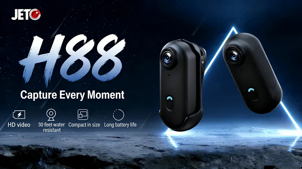 Cámara de acción 4K WiFi resistente al agua con clip magnético para deportes