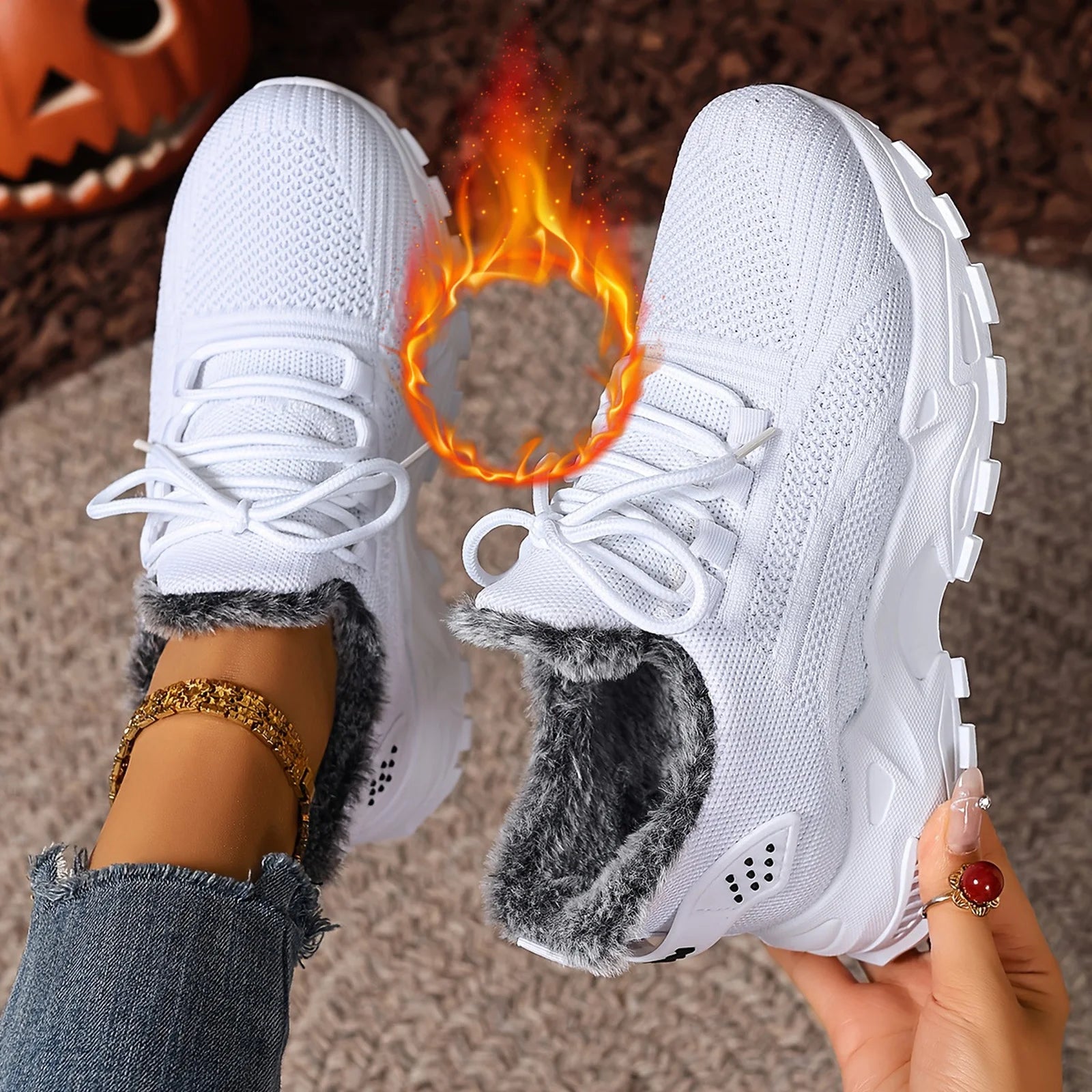 Zapatillas Deportivas de Invierno para Mujer - Suela Antideslizante