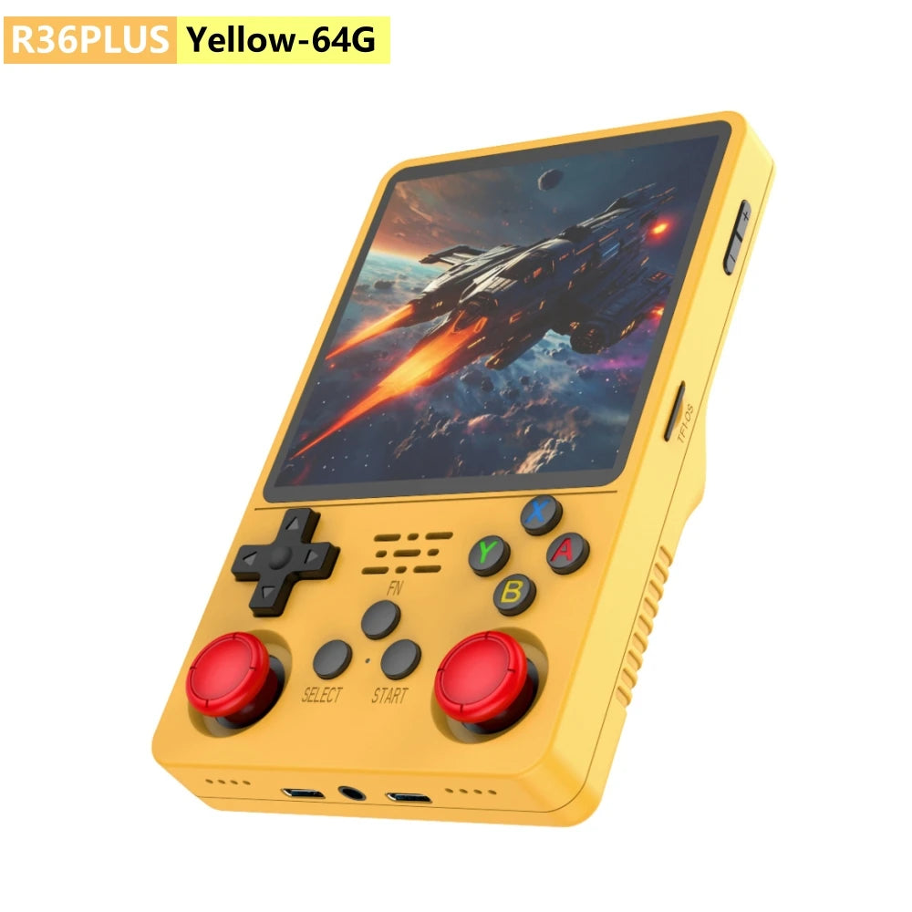 Consola de Juegos Retro R36S Plus, Pantalla IPS 4.0 Pulgadas, 64G o 128G