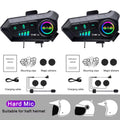 Kebidumei YP10 2X inalámbrico Bluetooth 5,3 motocicleta casco intercomunicador auriculares impermeable 300 m Intercomunicador altavoz auricular