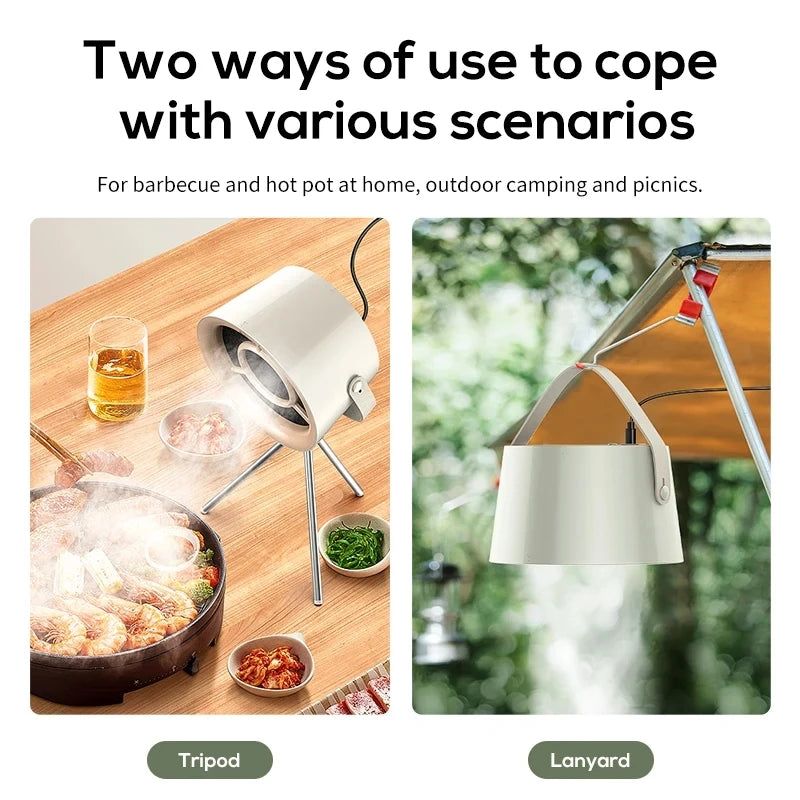 Ventilador de escape portátil, Extractor de campana pequeña para cocina, barbacoa, suministro USB, campana extractora de escritorio, Mini campana de cocina de succión, nuevo, 2024