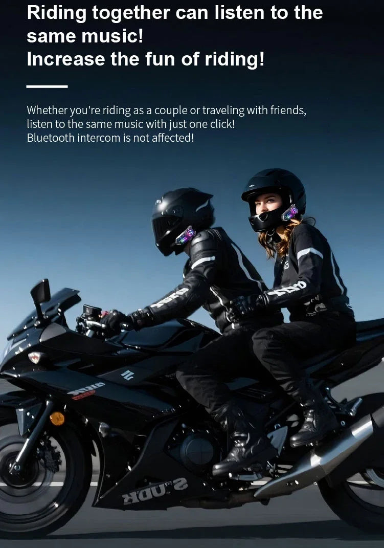 Auriculares Bluetooth para Casco de Motocicleta X3 Pro, Intercomunicador para 2 Motociclistas, 1000M, BT6.0, IPX6, Resistente al Agua, Asistente de Voz, Reducción de Ruido, Radio FM