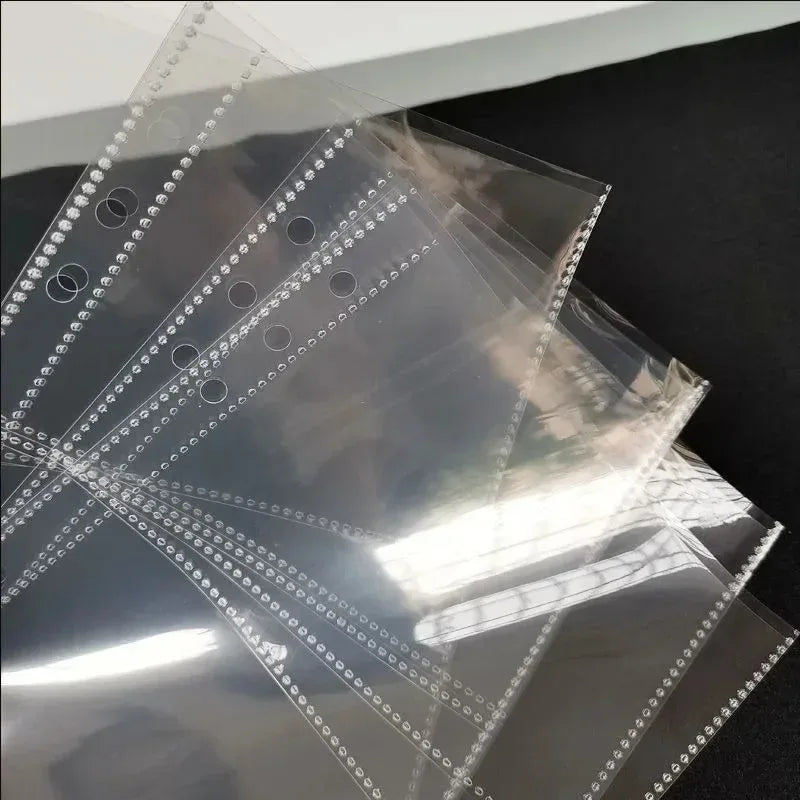 10 Hojas A5 Transparentes de PP con 6 Agujeros para Archivador, Bolsas de Almacenamiento de Fotos, Tarjetas y Datos, Páginas Interiores para Libros