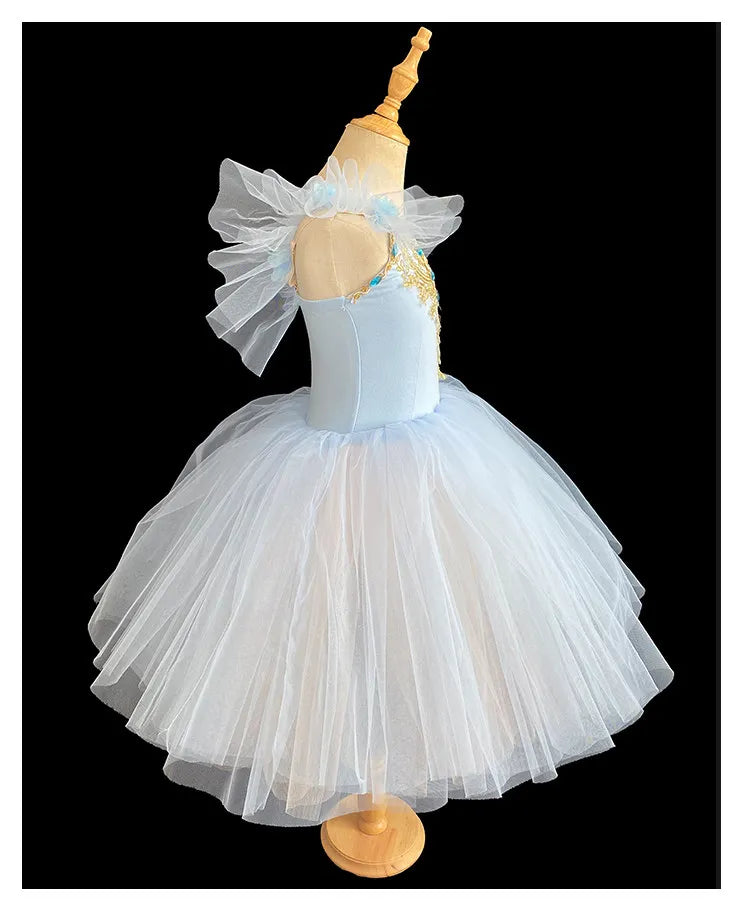 Vestido de Ballet Tutú para Niñas, Traje de Bailarina Infantil