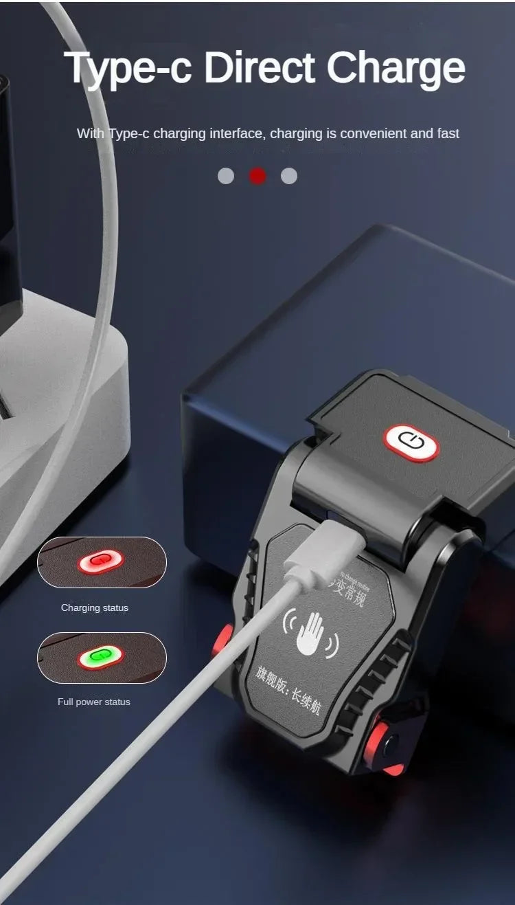 Faro LED con Clip para Sombrero Sensor Inteligente Recargable