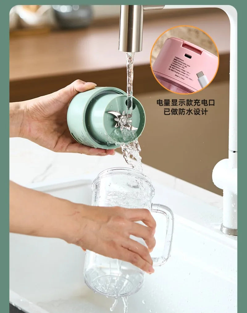 Licuadora Portátil Recargable 400ml — Jugos, Batidos e Hielo
