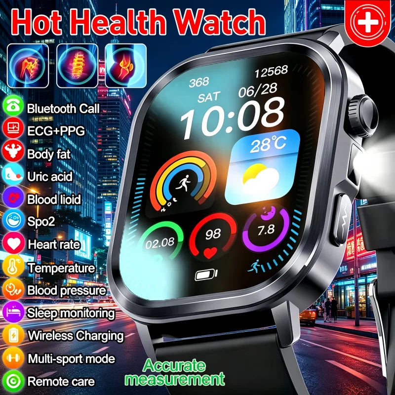 Reloj Inteligente Médico ECG+PPG Análisis Corporal