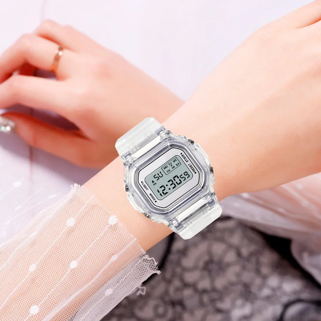 Reloj Electrónico Deportivo Digital LED Cuadrado