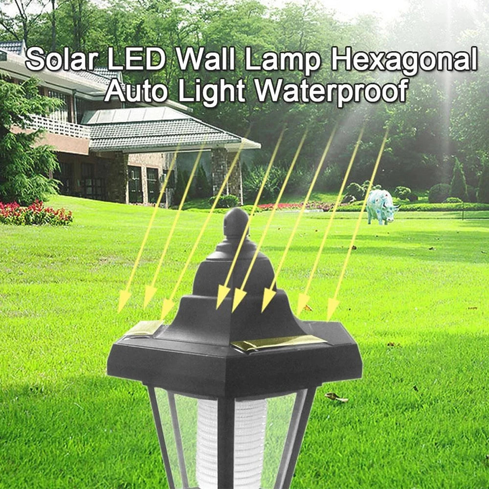 Lámpara Solar de Jardín LED para Exterior con Panel Solar
