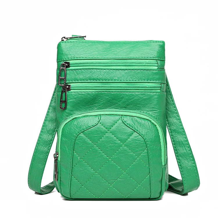 Bolso de Hombro de Cuero Suave para Mujer con Billetera