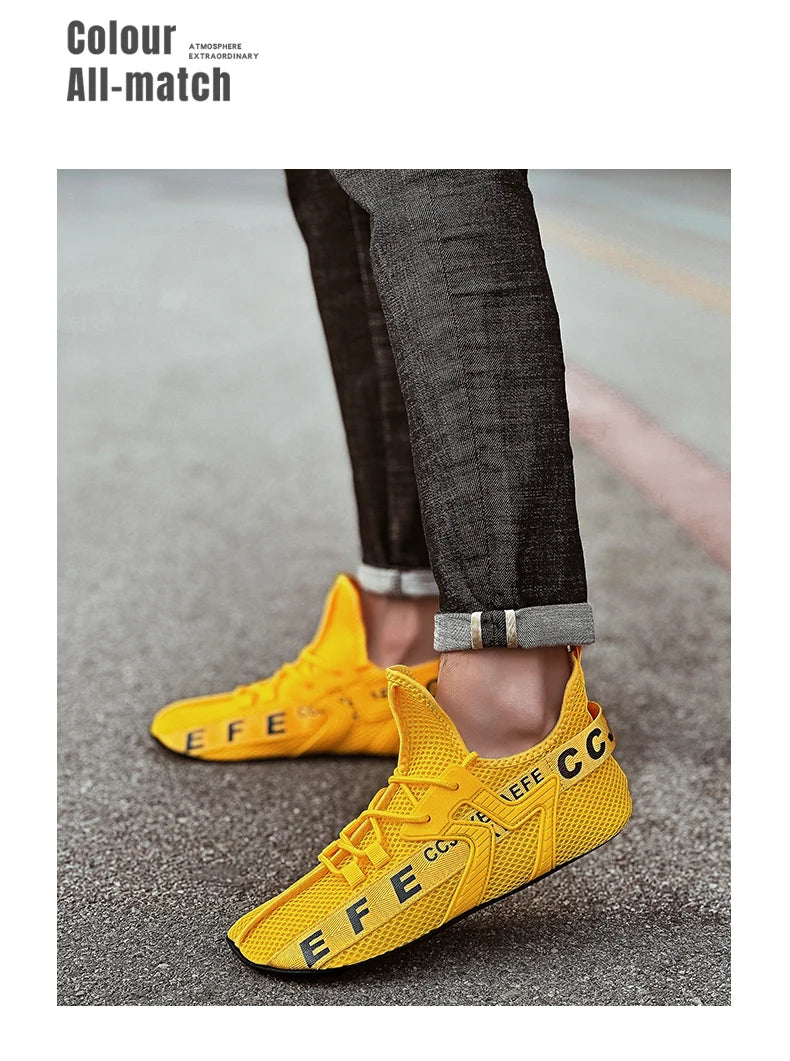 YRZL Mocasines Zapatos Hombres Casual Malla Transpirable Antideslizante Al Aire Libre Cómodo Interior Zapatos de Gimnasio Zapatos de Gran Tamaño para Hombres