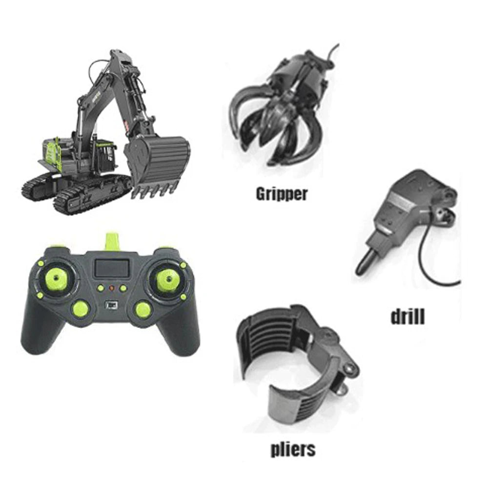 Kit de Accesorios de Aleación para Excavadora RC Huina 1593