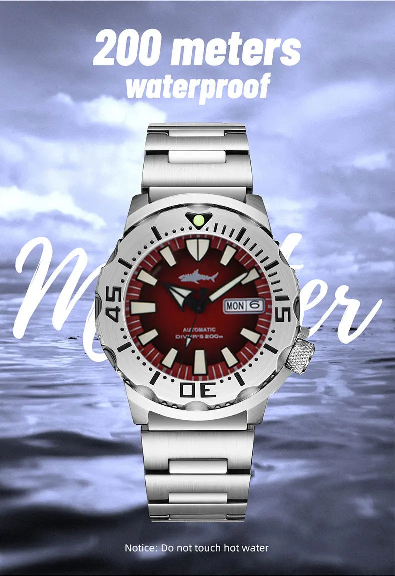 Reloj de Buceo Mecánico HEIMDALLR V2 Monster, Cristal Zafiro, NH36A, 20 Bar